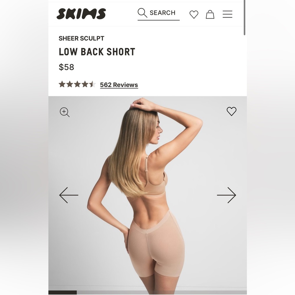 SKIMS Sheer Sculpt Low Back Short in Clay